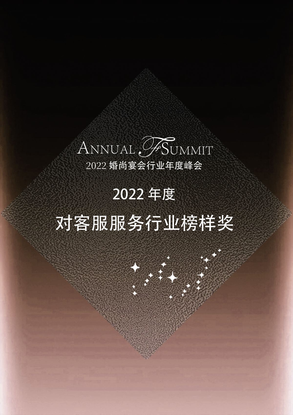 2023年婚尚宴会行业年度峰会对客服务行业榜样